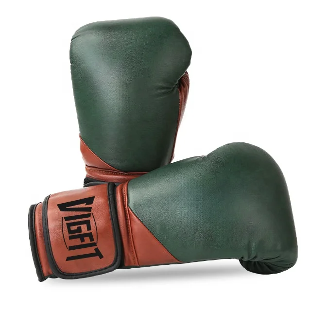 High Quality Cowhide Leather Buckle Type Boxing Gloves with Latex Liner Print OEM Logo for Fighting Kickboxing