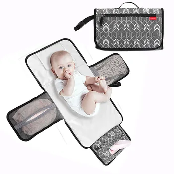 Lekebaby color travel waterproof nappy baby changing pad logo portable diaper changing mat