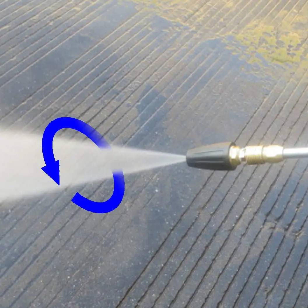 Turbo Nozzle 1/4" Quick Connect Plug 3600 PSI Pressure Washer Accessory Rotating Jetter Nozzle