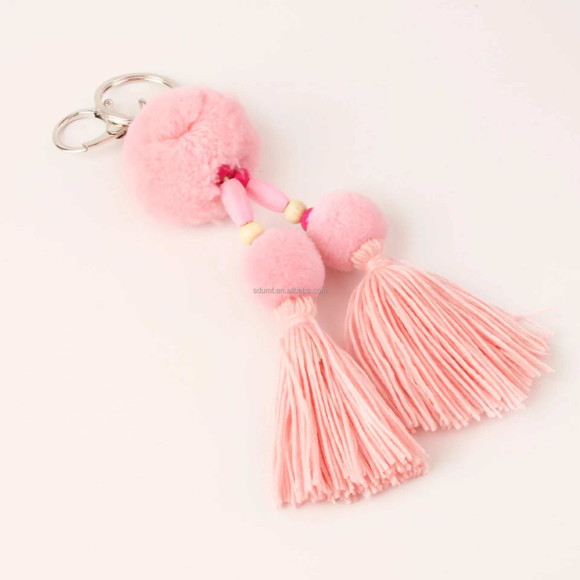 Multi Color Tassel Bag Key Ring Charm Pom Pom Purse Charm Handbag Charm