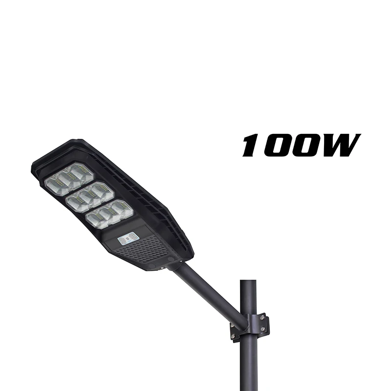 2021 New Product 100W  Power Integrated Post All In One Solar Motion LED Street Light Outdoor Automatic Road Light