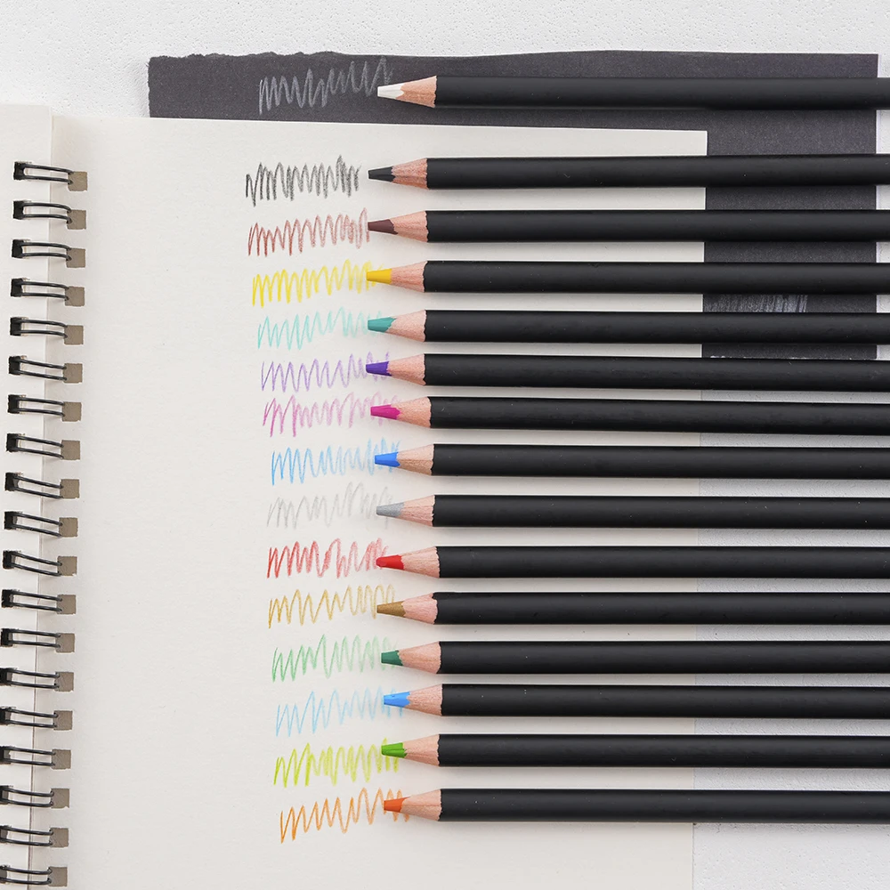 Macaron Colored Set 15 Colors With Sharpener Soft Professional Drawing Pencils For Artists Kids_voghion.com