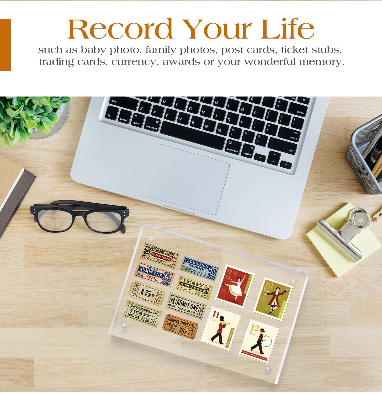 Custom Sized Desktop Display Double-Sided Clear Acrylic Picture Card Frame Magnetic Acrylic Photo Frame manufacture