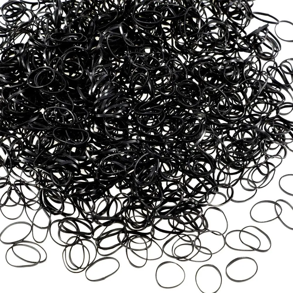 Braids Black Pack of 1000 Mini Rubber Bands Elastic Soft for Kids Hair 