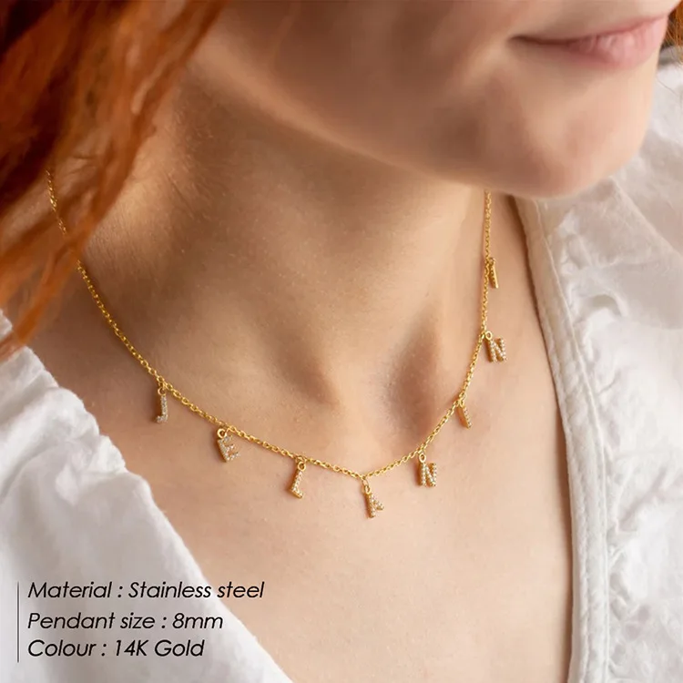 Gold Initial Necklace