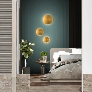 Modern Simple LED Wall Lamps Iron+Acrylic Living Room Golden Personalized Creative Background Wall