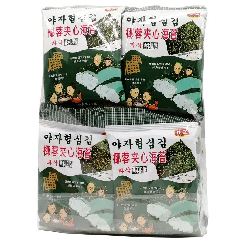 Sesame and Coconut Seaweed Nori Roasted Seaweed Snack 5g