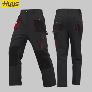 Durable Men Outdoor Hiking Trousers Multi Pockets Wear Resistant Construction Safety Work Cargo Pants