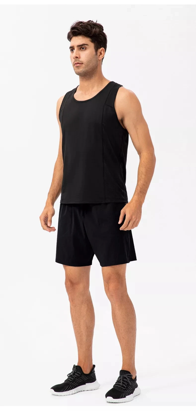 Wholesale Mens Jogging Shorts With Back Zipper Pocket Breathable Quick
