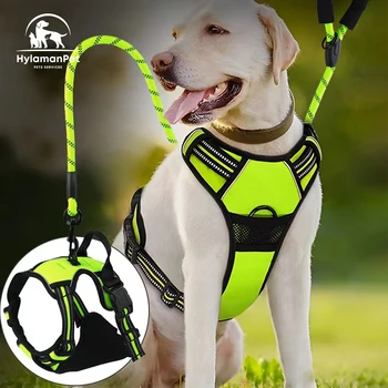 Designer Heavy Duty Tactical Dog Training Harness Vest Custom Logo Nylon Reflective Adjustable Dog Harness No Pull for Large Dog