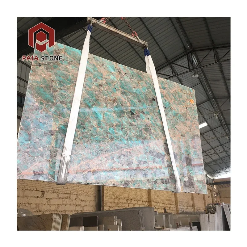 Braziliaanse exotische graniet Amazom Green Graniet voor luxe hotel- en villa-aanrechtbladen, eilandbladen en wanddecoratie