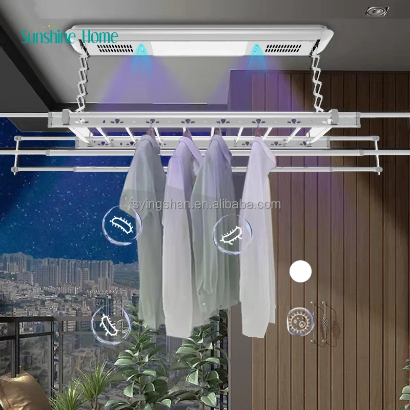 Wall Mounted Heated Clothes Drying Rack Stainless Steel Wall