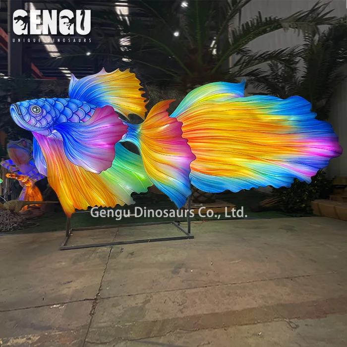 Lanterns Decorative LED Motif Light 3D Chinese Lantern High Quality Fish Lantern