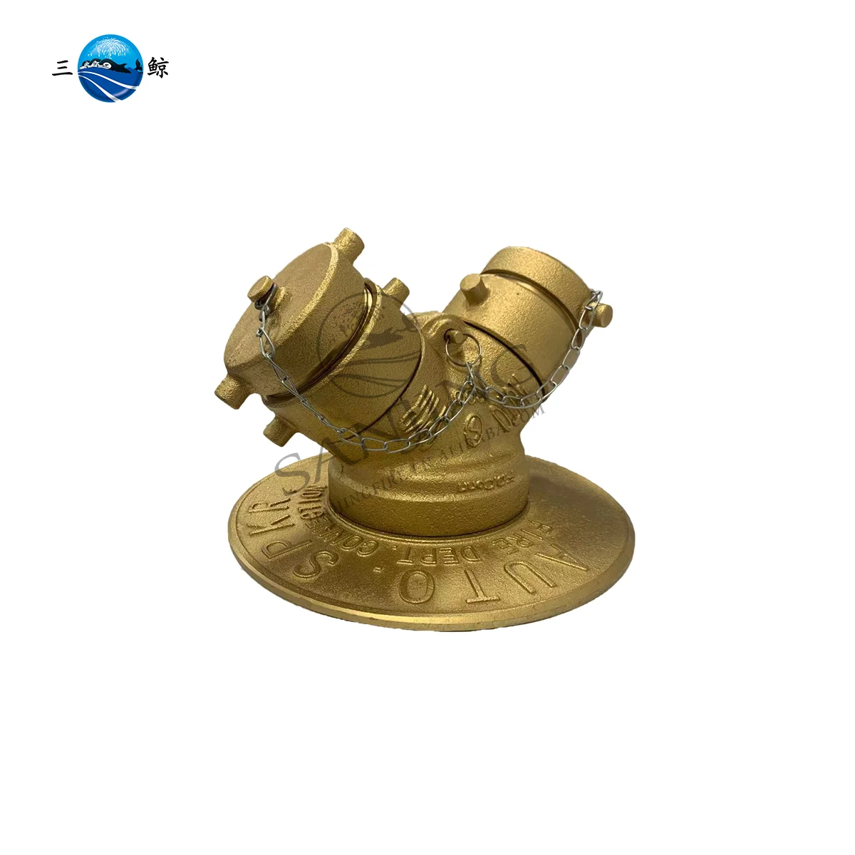 Hot Sales Red Painted Siamese 4 Ways Fire Department Connection With Drain Valve Fire Water Pump Connector