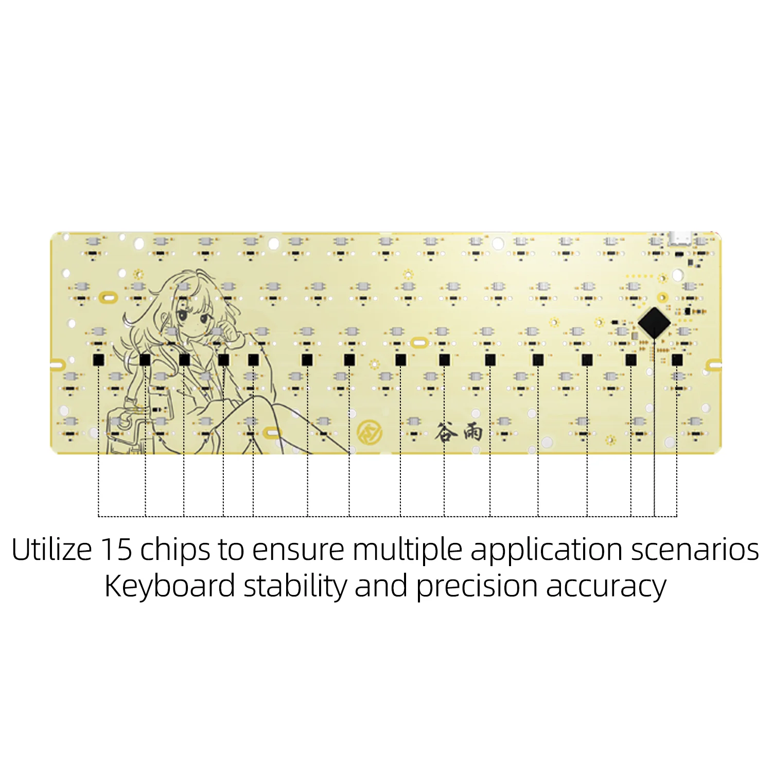 SIKAKEYB Castle HM66 - 66 Keys Ergonomic Magnetic Keyboard