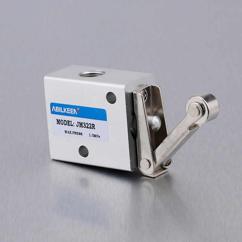 JM 3/2 Way Hand Operated Manual Control 1/4'' NPT Air Pneumatic Push Button Mechanical Valve