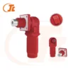 Nut type-plug+socket-red