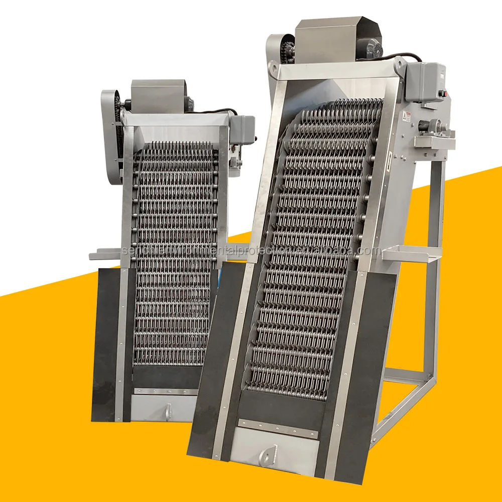 Senchi Footprint Auto Inclined Automatic Drum Screen with Gearbox Stainless Steel 1 Year Warranty for Wastewater Treatment