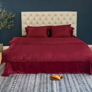 100% Natural Bamboo Fiber 4pcs Bedding Set Hypoallergenic Safety Flat Sheets Set  Fitted Sheet Cooling