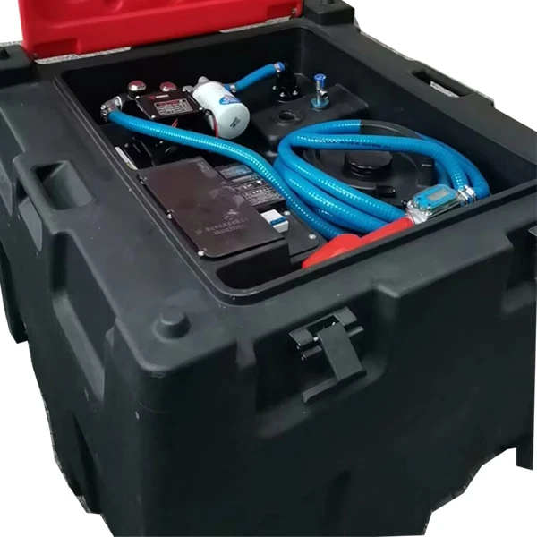 230L Plastic Custom Color Transporting Mobile Dispenser Portable Diesel Tank with Pump for Truck Refueling  