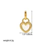 xke0199 orecchini doppio amore in bianco e nero oro