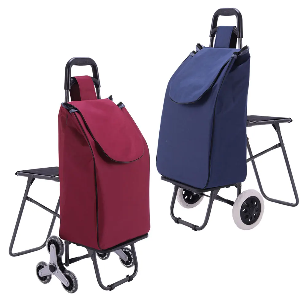High Quality Folding Trolley Bag Portable Shopping Bag Cart