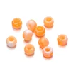 Acrylic two-tone large hole beads - orange (6*9mm)