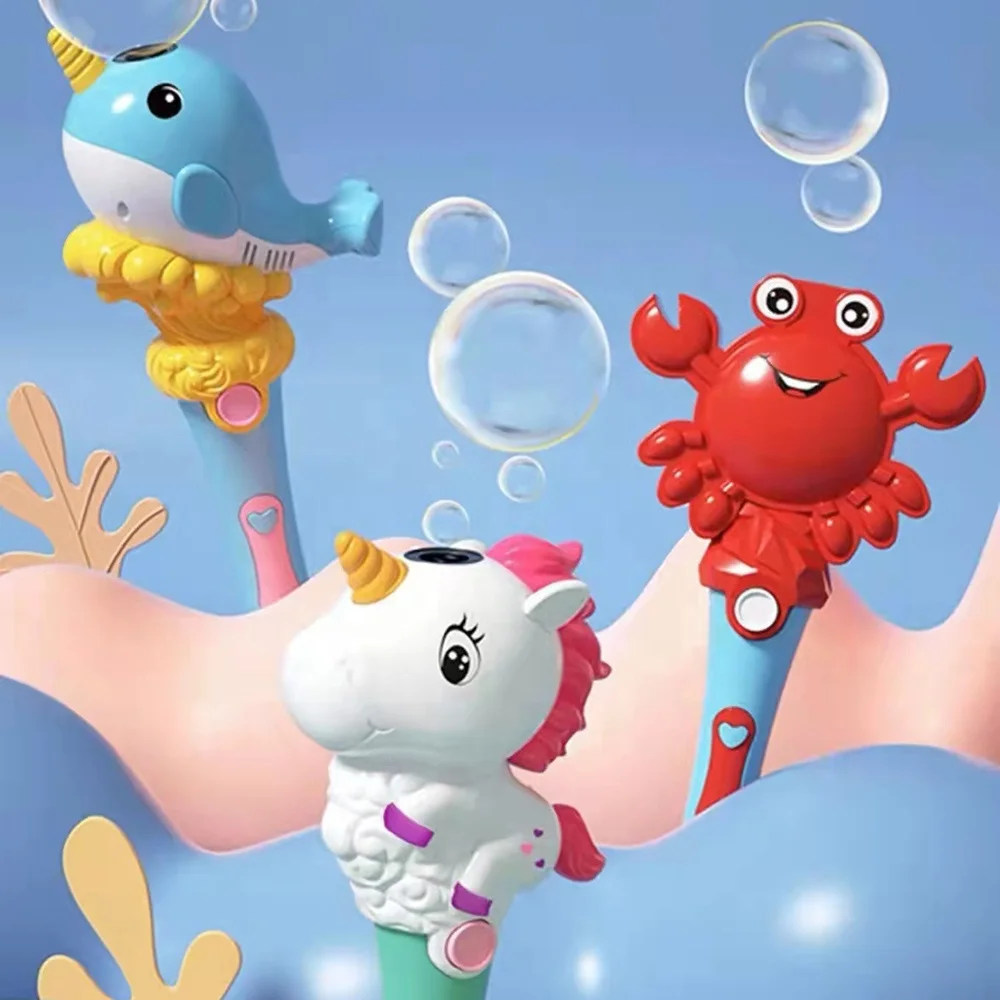 Новый дизайн, летние пингвины, единорог, осьминог, пузырьки со светодиодной подсветкой, пузырьковая палочка, пузырьковый пистолет, игрушки