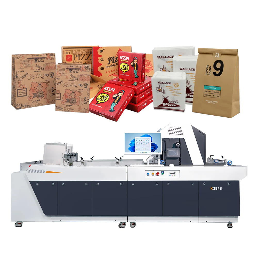 Kelier FI1000 Factory Produced Small Colorful Corrugated Cardboard Digital Printing Machine Single Pass Kraft Bag Printer