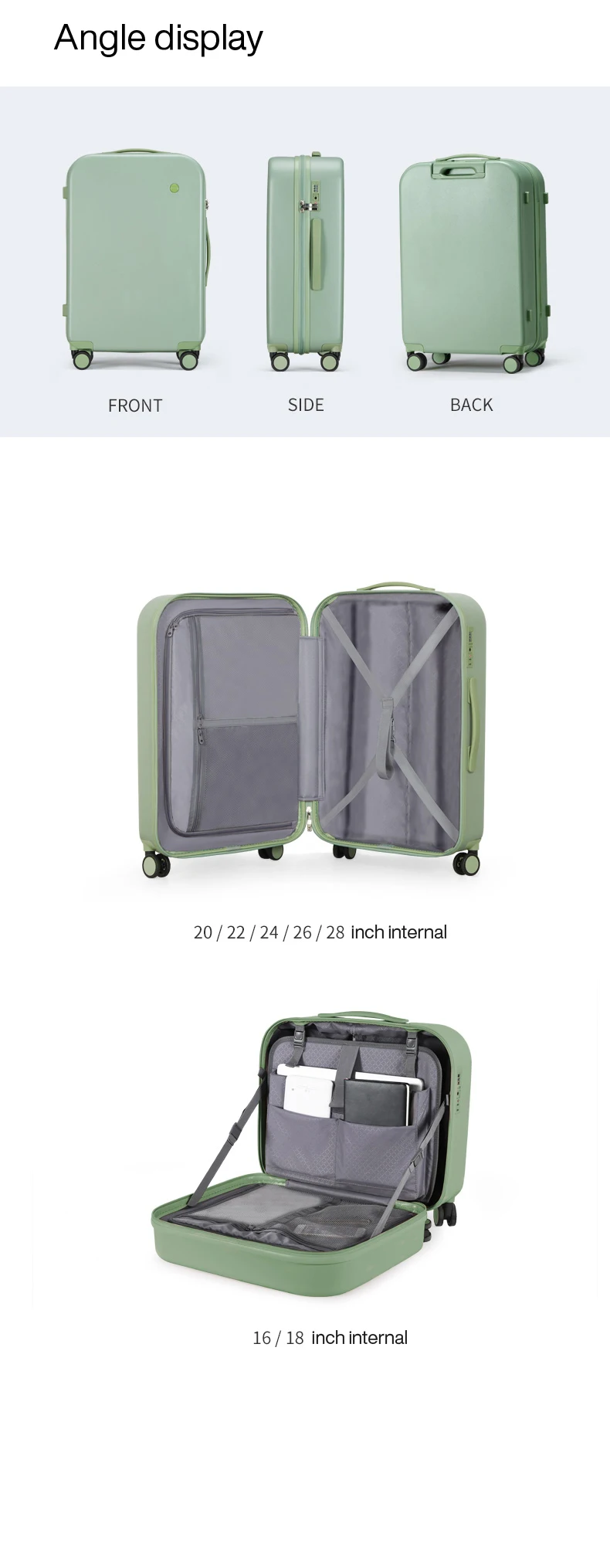 Mixi Designers Brand Korean Style Trolley Suitcase With Usb Charging