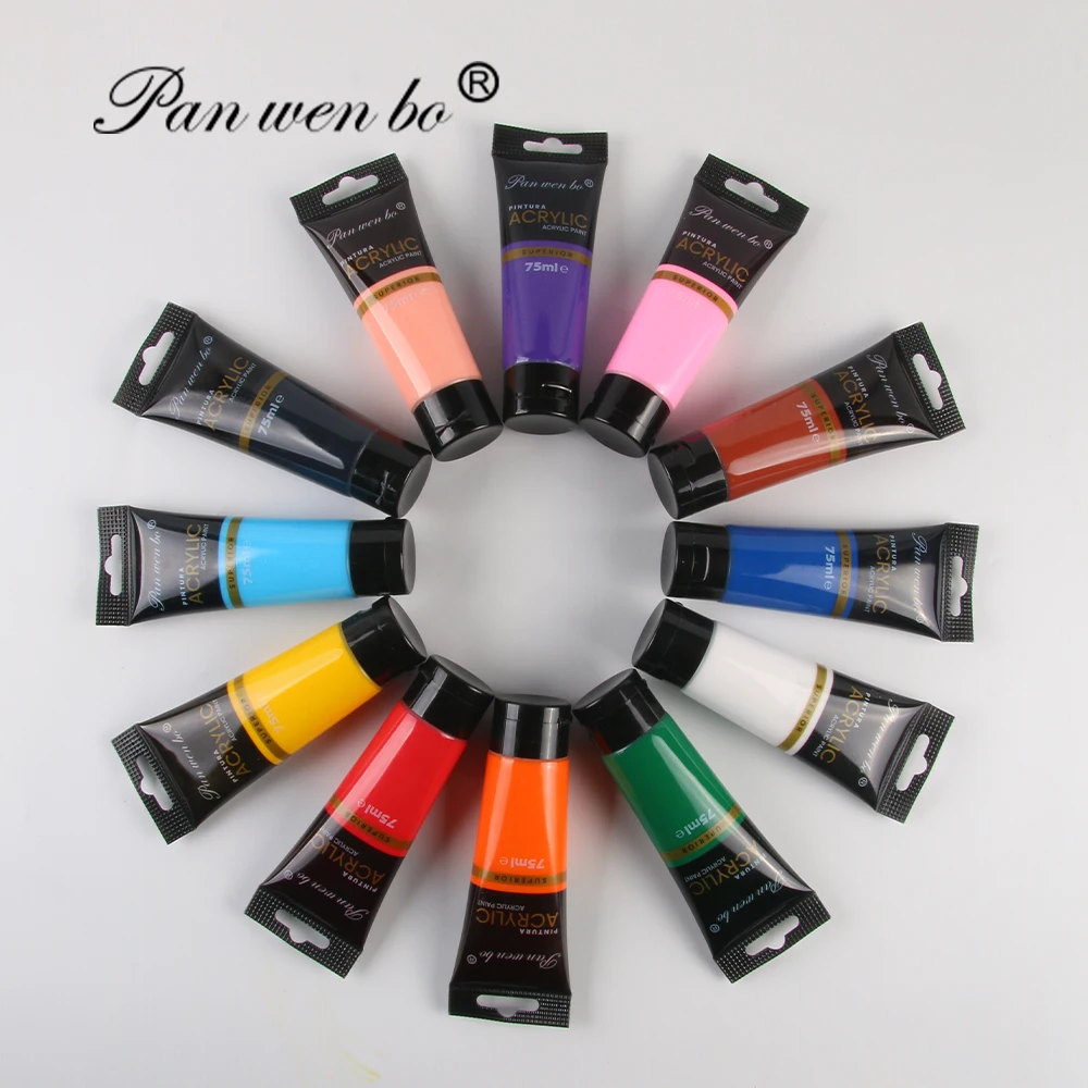 Artist Professional Wholesale Acrylic Paint Set 12 Colors Acrylic Color