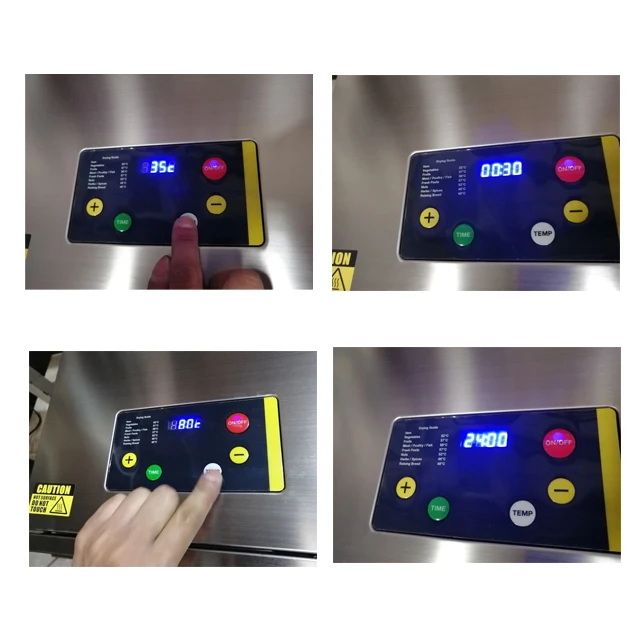 FD10A Commercial 10 Tray Vegetable Fruit Dehydrator Stainless Steel Ordinary Product 33*37*47cm 0-24 Hour Provided 29*37cm 30-90 - Image 4