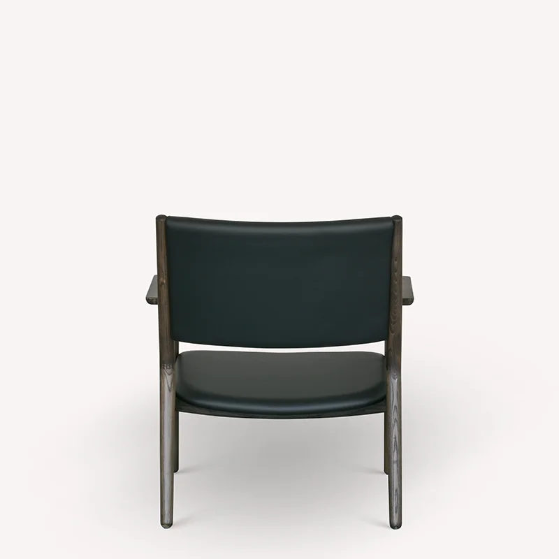 N-lc01 Chair Designer Japanese Leather Leisure Solid Wood Armchair Reception
