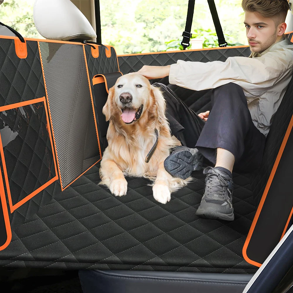 Qqgift Custom Back Seat Extender For Dogs Car Seat Cover With Hard