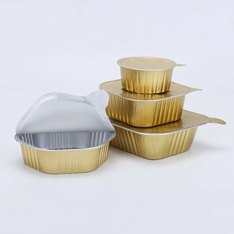 product microwave  oven safe round household take away food container 630ml disposable aluminium foil baking bread loaf pans with lid-8