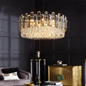 Decoration Chandelier Lights Modern LED Luxury Smoke Grey K9 Crystal Chandelier Light or Living Room