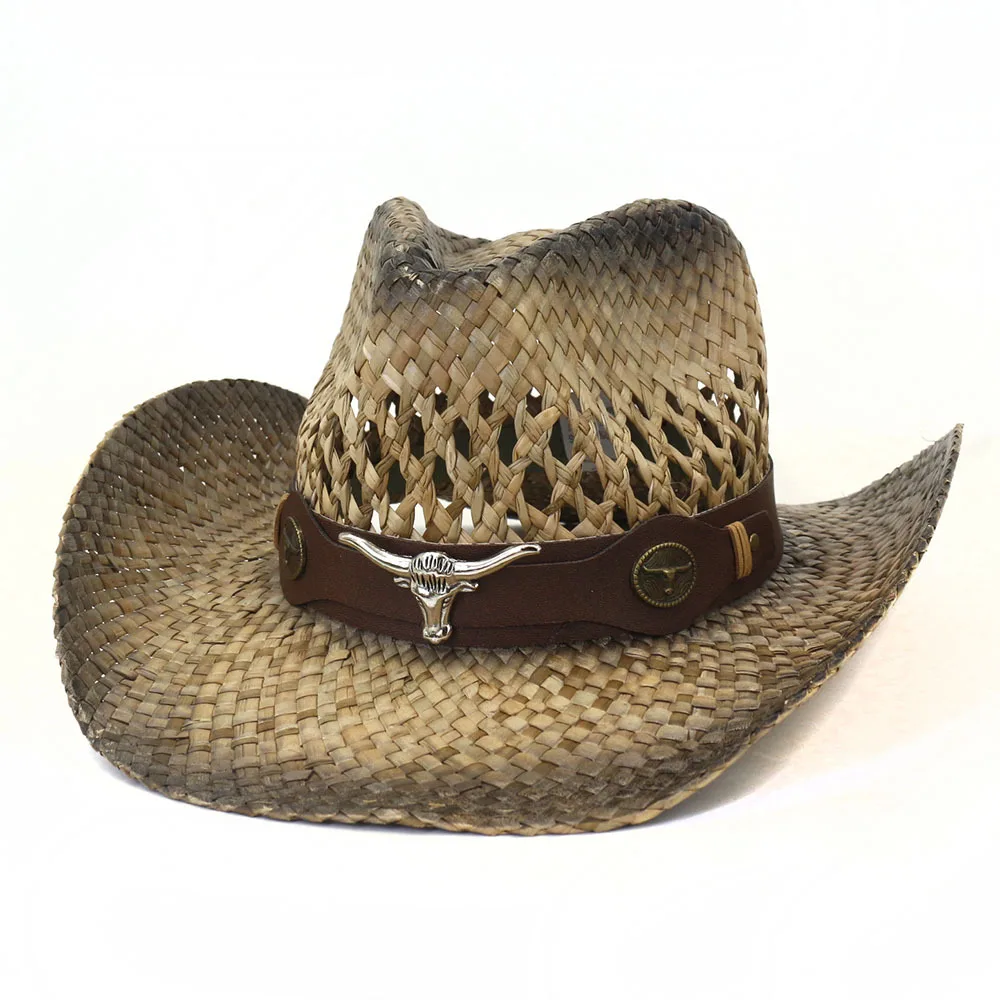 metal straw hat