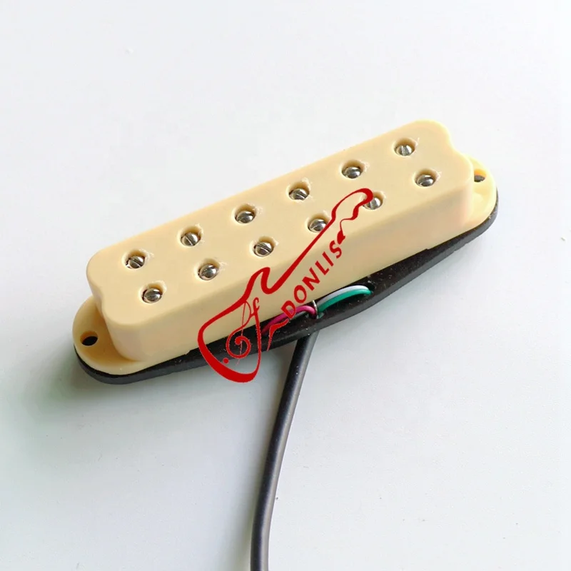 Donlis High Output Dual Coil Single Guitar Pickup With 12 Pole Piece Screws for ST Electric Guitars