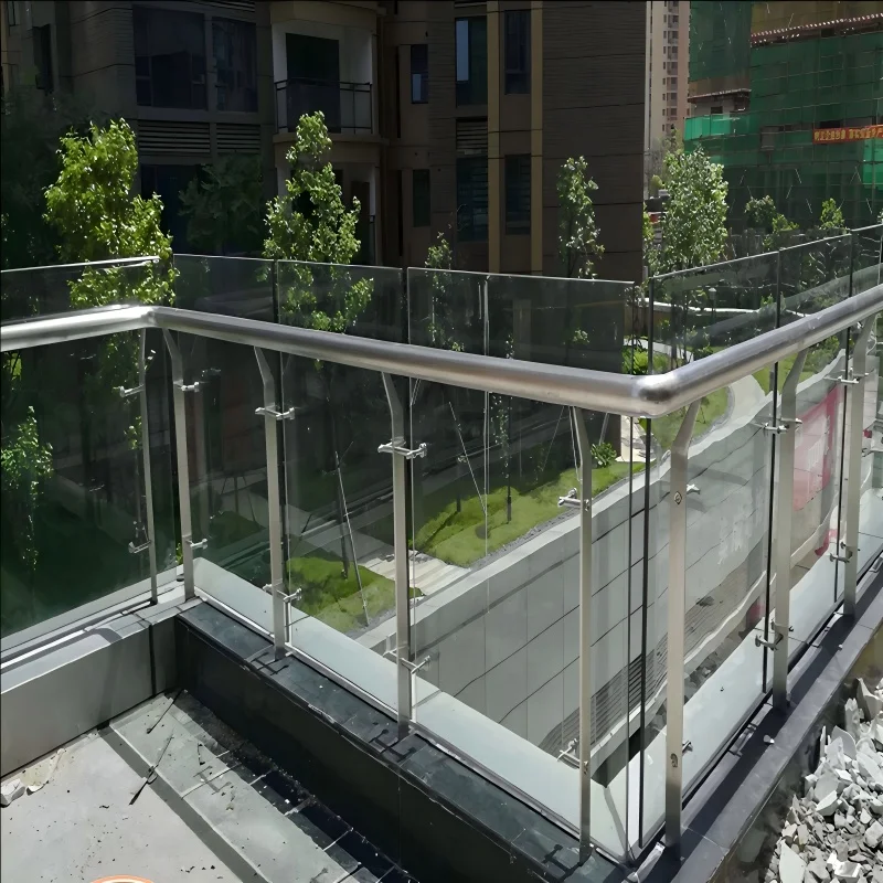 Stainless Steel Glass Railing for Modern Homes - Clear Balcony Rails with Minimalist Post & Handrail details