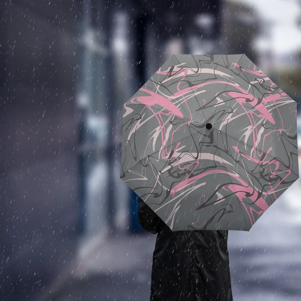 OEM Strongest Light Portable And Automatic Folding Rain Windproof Umbrella Durable Premium Grip Fits Car Backpack_voghion.com