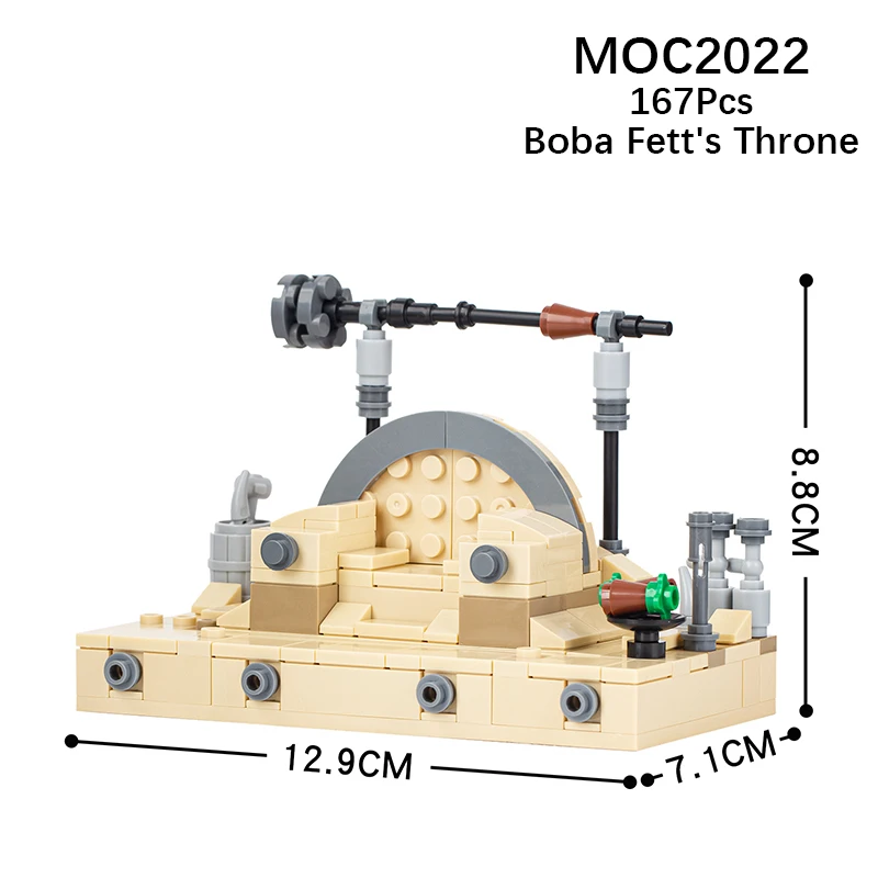 MOC2022 MOC Blocks 167Pcs Movie Interstellar Wars Military Building Blocks Bricks Toys for Children Mandalorian Boba Fett Throne