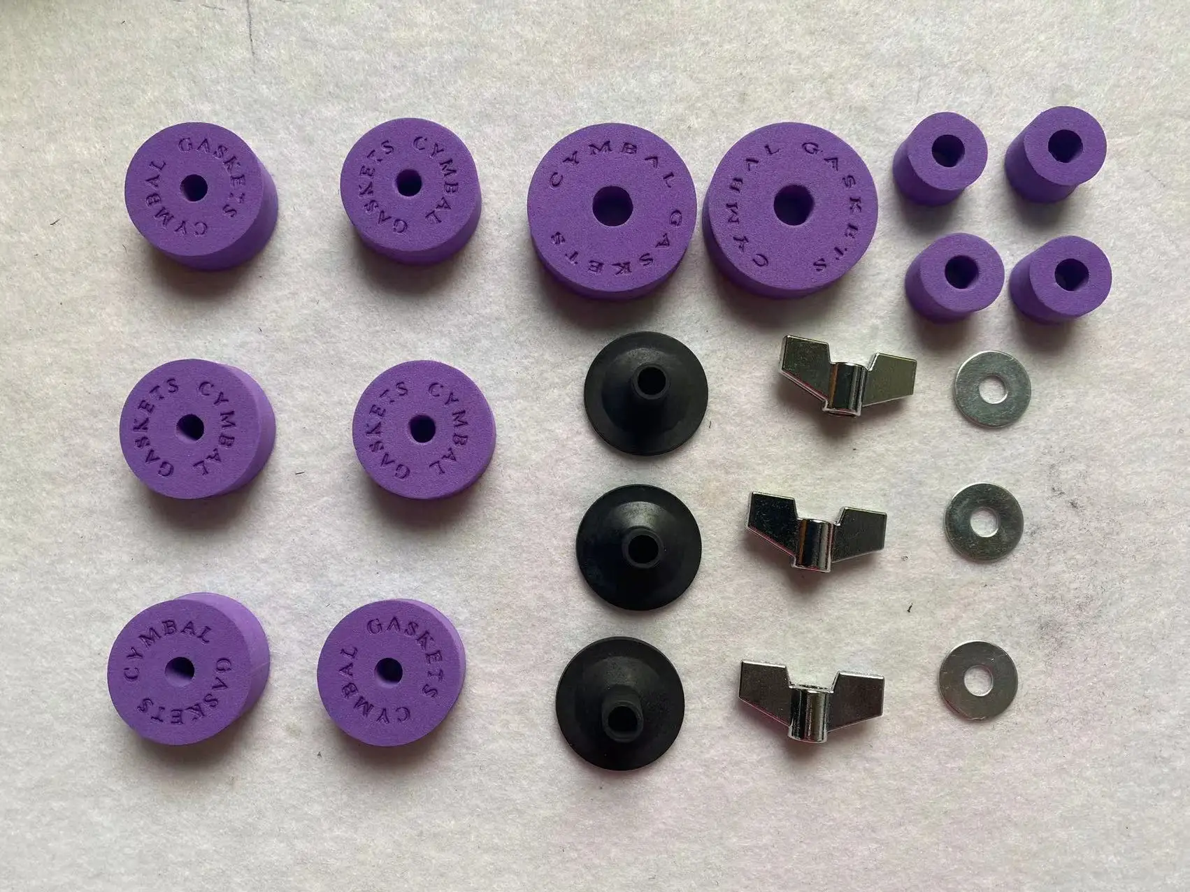 Drum Cymbal Felt Pads Include Bracket Tube Felts&Cymbal Washers 21PCS Cymbal Replacement Accessories Black Cymbal Stand Felts 