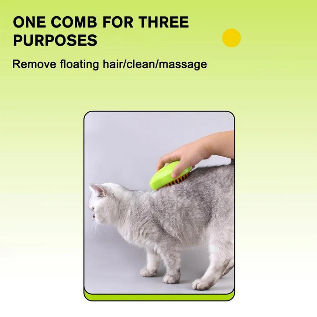 Steamy Cat Brush 3-in-1 - Dampfbürste Für Katzen & Hunde Mit Selbstreinigung