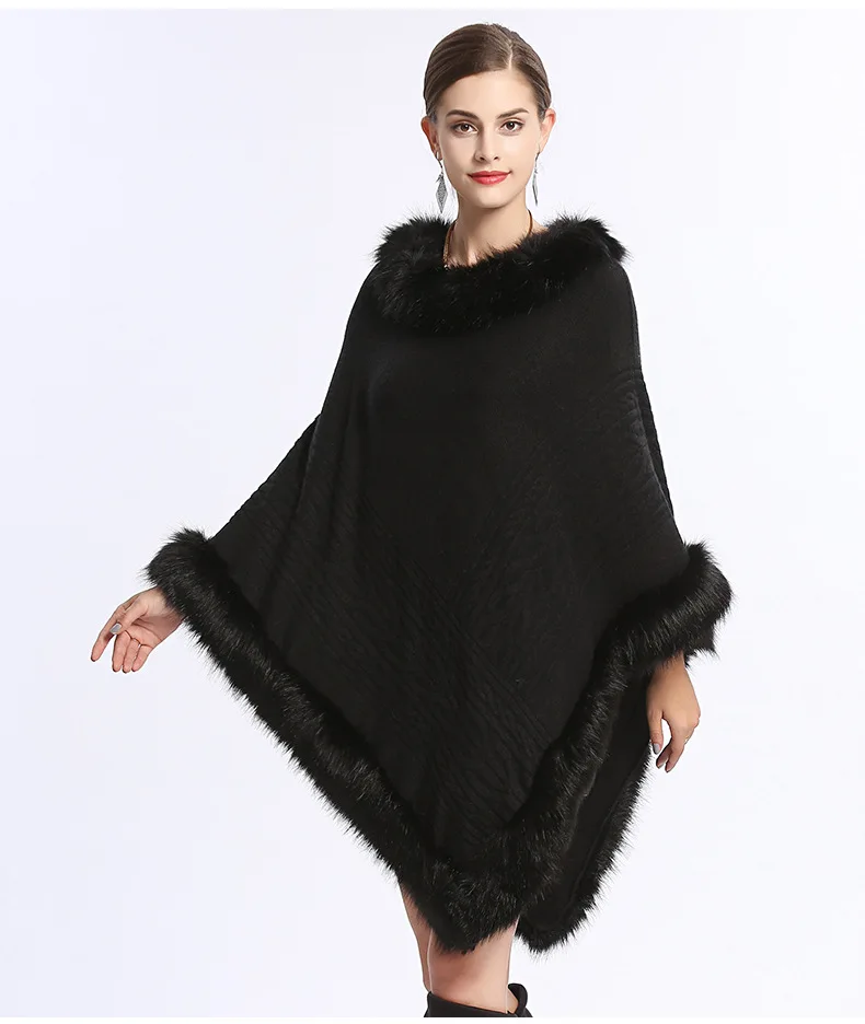 Wholesale Wool Cashmere Poncho for women,3 Pieces