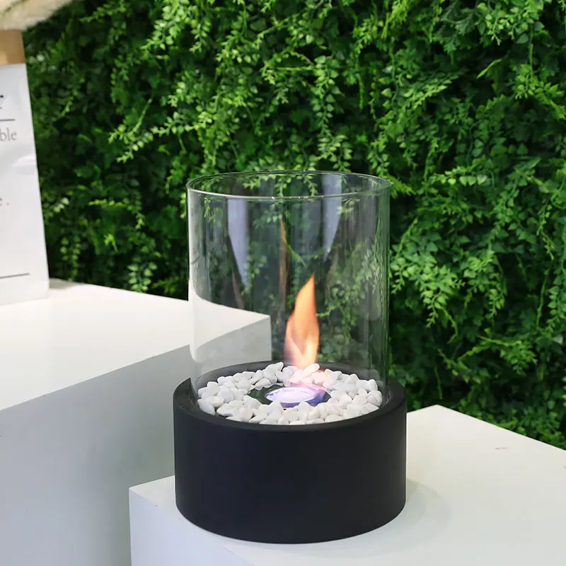 Extra Large Round Bio Ethanol Fireplace Insert Table Top Fire Pit ...