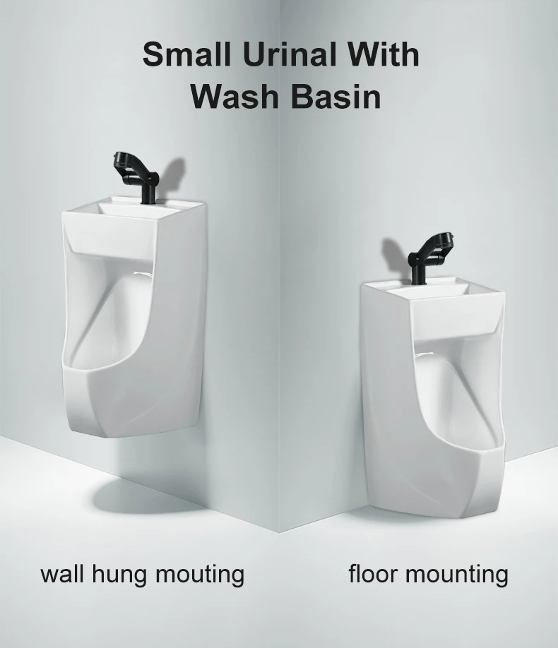 Modern Men's Wallmounted Toilet Bowl Basin Urinal Sink Combination For