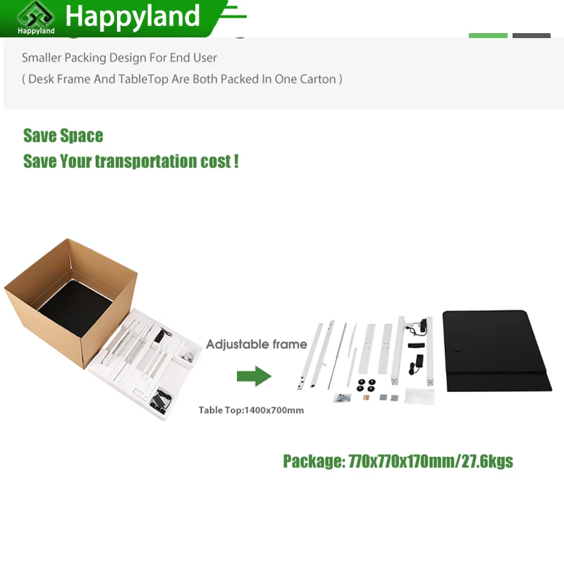 Anti-collision Single Motor Electric Standing Adjustable Standup Desk Electric Height Adjustable Table Leg