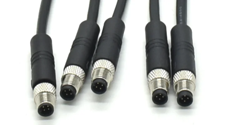Manufacturer M5 Male Shielded Cable Plug Waterproof Circular Connector for Electrical Components