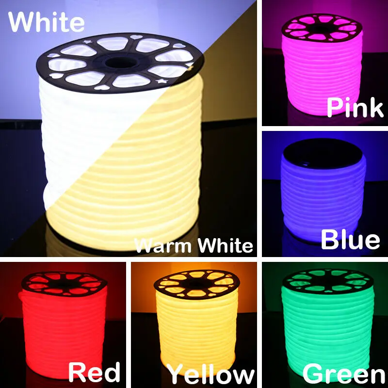 product led flexible multi colour waterproof kit 1m lights lamp new gen strips remoteneon 1cm cut 12v 24v 220v neon light strip flex rgb-6