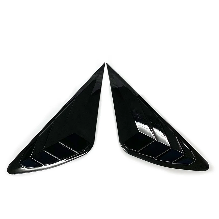 Tiypeor Glossy Black Rear Side Window Louver Cover Trim With Air Vent Scoop Shades for Lexus RX - Exterior Car Accessory